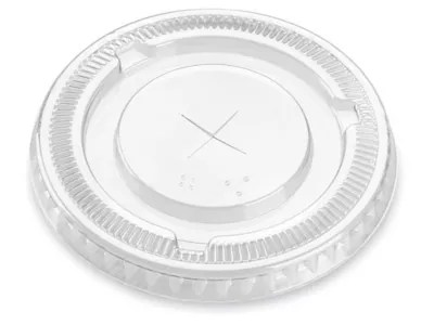 Uline Crystal Clear Plastic Lid 7 & 10 oz, Flat S23410 Uline