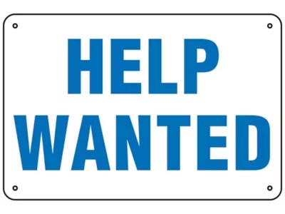 "Help Wanted" Sign Aluminum S23492A Uline