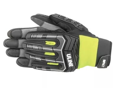 Uline Impact Gloves Lime, Large S23997GL Uline
