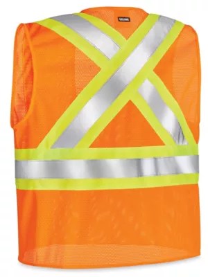 Class 2 XBack HiVis Safety Vest Orange, 4XL/5XL Uline