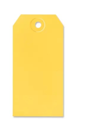 Shipping Tags 4, 4 1/4 x 2 1/8", Yellow S2413Y Uline