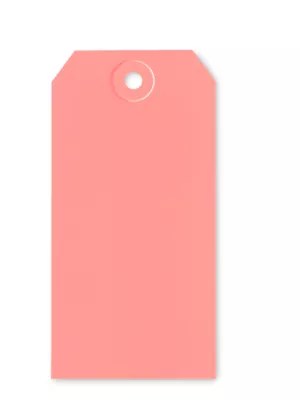 Shipping Tags 5, 4 3/4 x 2 3/8", Pink S2414P Uline