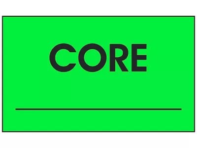 "Core _____" Labels 3 x 5" S24220 Uline