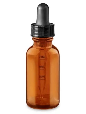 Graduated Glass Dropper Bottles 1 oz, Amber S24309A Uline