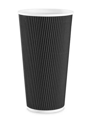 Uline Ripple Cups 20 oz, Black S24391BL Uline