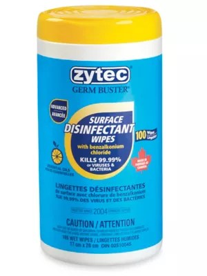 Zytec® Disinfecting Wipes 100 ct S24450 Uline