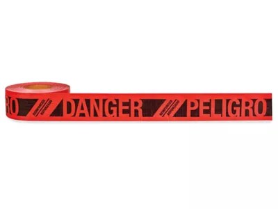 Reinforced Barricade Tape 3" x 500', "Danger/Peligro" S24494 Uline