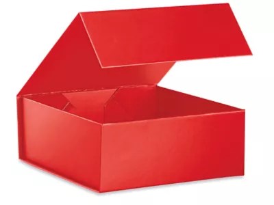 Gift Boxes Matte, 8 x 8 x 3 1/8", Red S24511R Uline