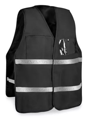 Incident Command HiVis Safety Vest Black S24614BL Uline