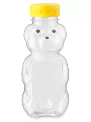 Plastic Honey Bottles Bear, 8 oz (12 oz Honey Weight) S24634 Uline