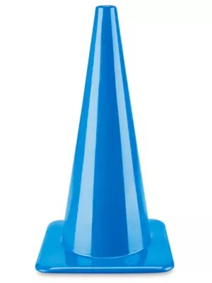 Colored Traffic Cone 28", Blue S24656BLU Uline
