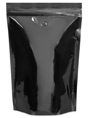 StandUp Coffee Pouches 9 x 13 1/2 x 4 3/4", Glossy Black S24687BL