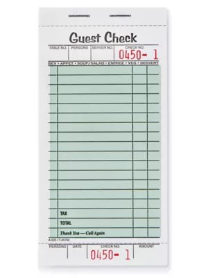 Guest Checks S24817 Uline