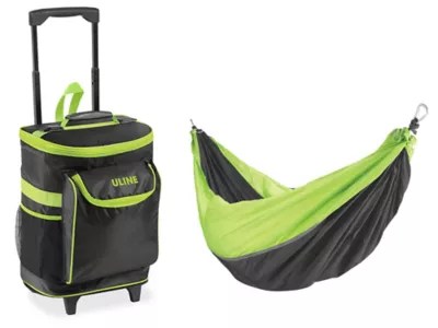 Cooler and Hammock Combo Black/Lime S24840BL Uline