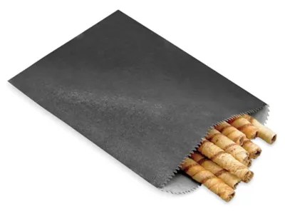 Deluxe Glassine Bags 5 3/4 x 7 1/2", Black S24866BL Uline