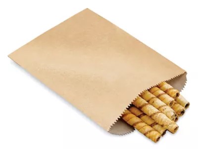 Deluxe Glassine Bags 5 3/4 x 7 1/2", Kraft S24866KRFT Uline