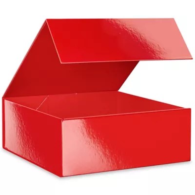 Gift Boxes High Gloss, 12 x 12 x 4 1/2", Red S25109R Uline