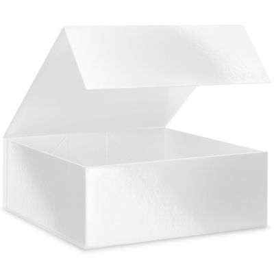 Gift Boxes High Gloss, 12 x 12 x 4 1/2", White S25109W Uline
