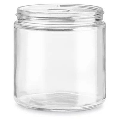 Clear StraightSided Glass Jars 16 oz S25167 Uline