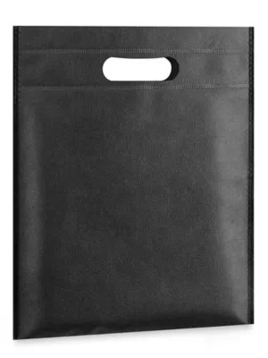 Reusable Die Cut Handle Bags 10 x 12", Black S25241BL Uline