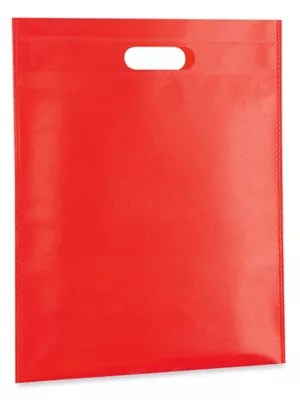 Reusable Die Cut Handle Bags 12 x 15", Red S25242R Uline