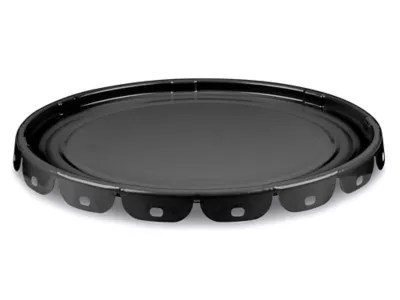 Steel Pail Lug Lid Lined, Black S25308BL Uline