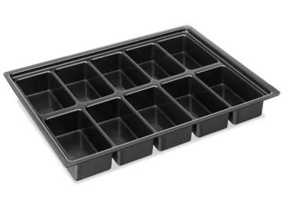 Conductive Kitting Trays - 10 x 8 x 1", 10 Cells S-25315 - Uline