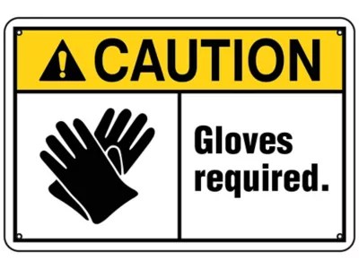 "Gloves Required" Sign Aluminum S25338A Uline