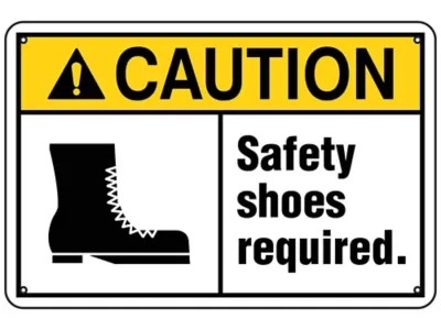 Señalamiento "Safety Shoes Required" Aluminio S25339A Uline