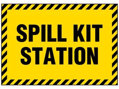"Spill Kit Station" Sign Vinyl, AdhesiveBacked S25344V Uline