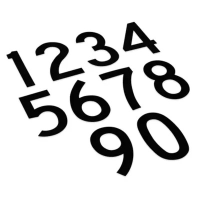 3" DieCut Vinyl Numbers Kit S25437 Uline