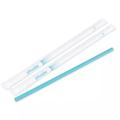 Phade® PHA Drinking Straws 8.5", Blue S25573 Uline