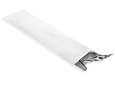 Flat SingleServe Bags Plain Front, 2 3/4 x 10", White S25787W Uline