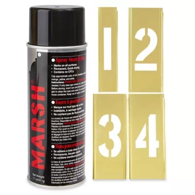 Brass Stencils Numbers Only, 2" S2605 Uline