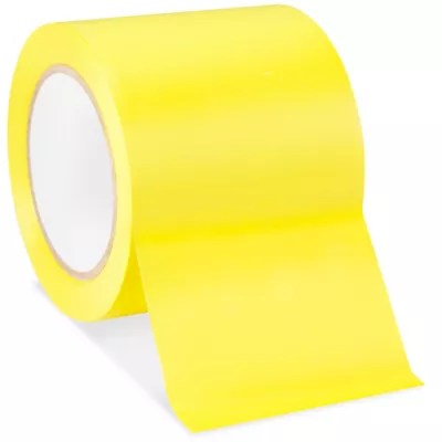 Uline Industrial Vinyl Safety Tape 4" x 36 yds, Yellow S3054 Uline