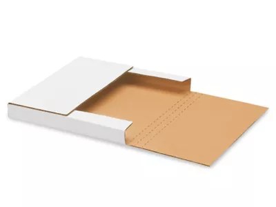 10 1/4 x 10 1/4 x 1" White EasyFold Mailers S326 Uline