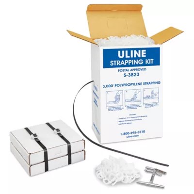 Uline Polypropylene Strapping Kit Postal Approved, 1/2" x 3,000' S