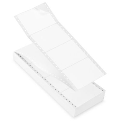 Uline Pinfeed Computer Labels White, 4 x 2 15/16" S437 Uline