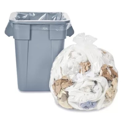Uline Industrial Trash Liners 4045 Gallon, 2.5 Mil, Clear S5112 Uline