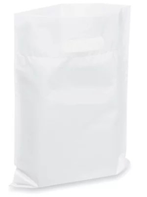 Die Cut Handle Bags 9 x 12", White S5137W Uline