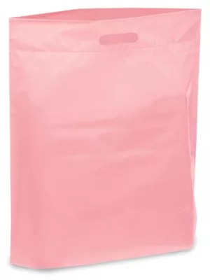 Die Cut Handle Bags 16 x 19 x 3", Pink S5139PK Uline