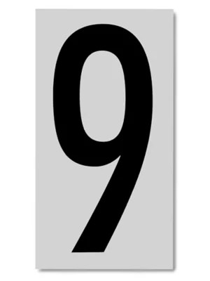 3 1/2" Vinyl Number Labels "9" S56629 Uline