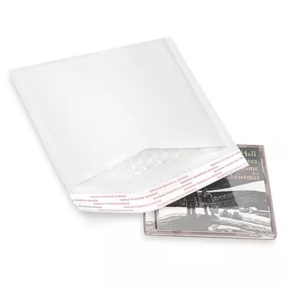 Uline SelfSeal White Bubble CD Mailers 7 1/4 x 8" S5897 Uline