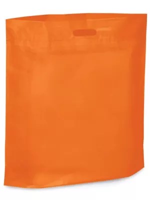 Die Cut Handle Bags 20 x 20 x 5", Orange S6639O Uline