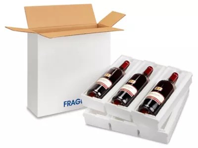 Wine Bottle Shippers 3 Bottle Pack S6715 Uline