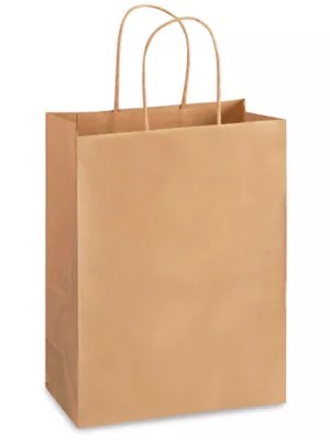 Kraft Paper Shopping Bags - 10 x 5 x 13", Debbie S-7260 - Uline