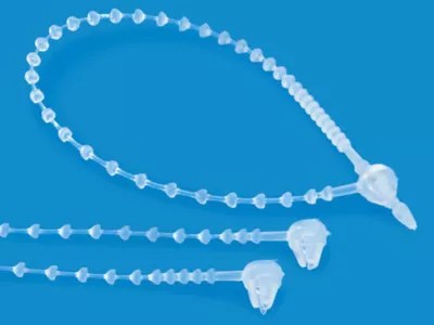 Beaded Security Ties 5", Natural S7746 Uline