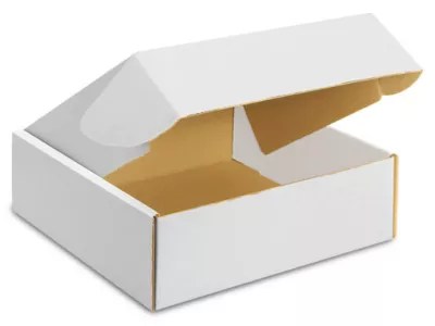 12 x 12 x 4" White Tab Locking Literature Mailers S8297 Uline