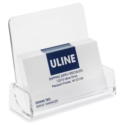 Acrylic Business Card Holders 4 x 2 x 3" S8398 Uline