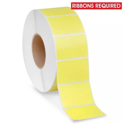 Industrial Weatherproof Thermal Transfer Labels Polypropylene, Yellow
